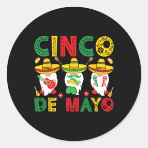 Cinco De Mayo Mexicaanse Kabouters Feest 5 De Mayo Ronde Sticker