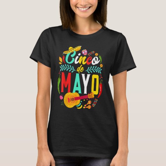 Cinco De Mayo Mexican Fiesta celebrate 5 De Mayo M T-shirt (Voorkant)