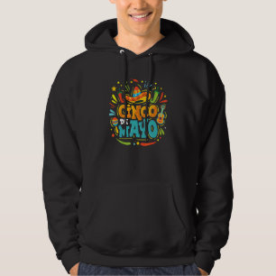 Cinco De Mayo Mexican Fiesta Chili Pepper Maracas Hoodie