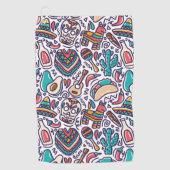 Cinco De Mayo Mexican Fiesta Seamless Pattern Golfhanddoek (Voorkant)