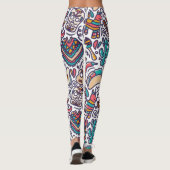 Cinco De Mayo Mexican Fiesta Seamless Pattern Leggings (Achterkant)