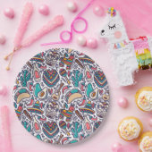 Cinco De Mayo Mexican Fiesta Seamless Pattern Papieren Bordje (Feest)