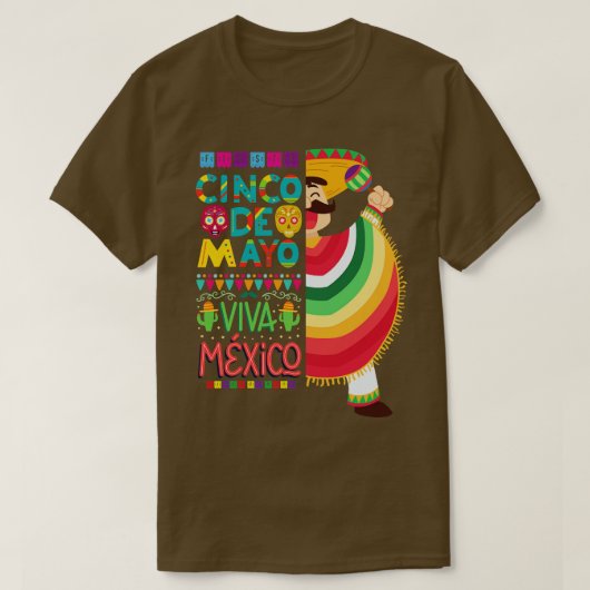 Cinco de mayo mexican party t-shirt (Design voorkant)