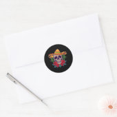 Cinco de mayo mexican skull ronde sticker (Envelop)