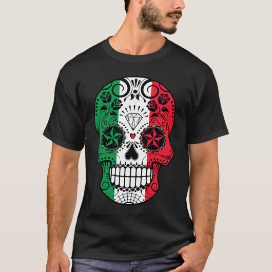 Cinco De Mayo Mexican Skull T-shirt (Voorkant)