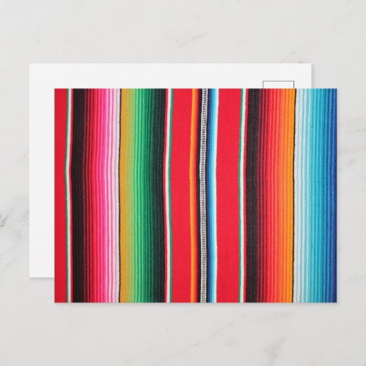 cinco de mayo, Mexique poncho Carte postale (Devant / Derrière)
