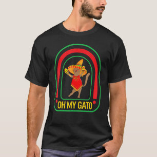 Cinco De Mayo Mijn Gato Dansende Kat Maracas Sombr T-shirt