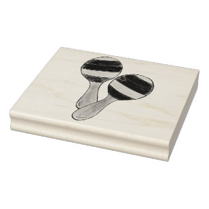 Cinco de Mayo Musical Instrument Mexican Maracas Rubberstempel