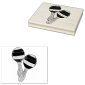 Cinco de Mayo Musical Instrument Mexican Maracas Rubberstempel (Gestempeld)