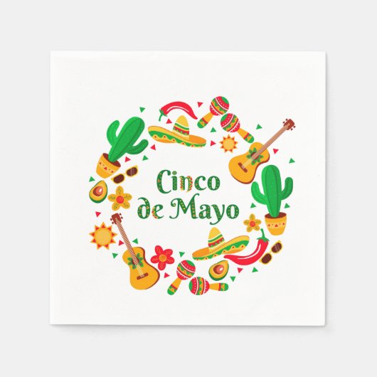 Cinco De Mayo Napkins Servet (Voorkant)