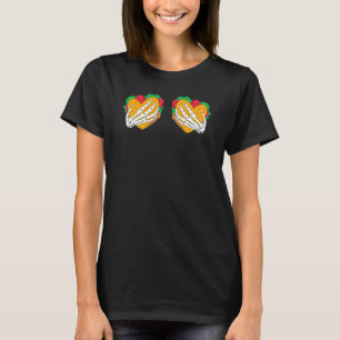 Cinco De Mayo Naughty Skeleton Hands Tacos Adult T-shirt