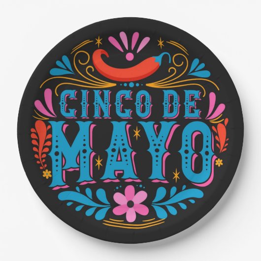 Cinco De Mayo Papieren Bordje (Voorkant)