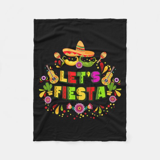 Cinco De Mayo Party Lets Fiesta Mexican Fleece Deken (Voorkant)