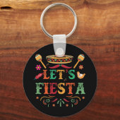 Cinco De Mayo Party Lets Fiesta Mexican Sleutelhanger (Voorkant)