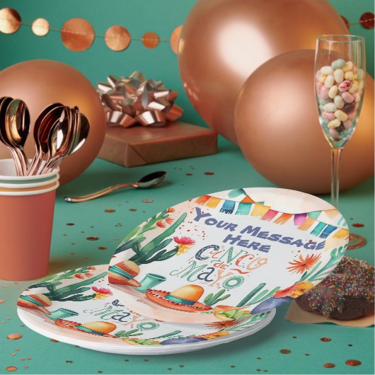 Cinco De Mayo Party Papieren Bordje (Multi)