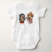 Cinco De Mayo Pugs Baby Bodysuit (Achterkant)