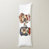 Cinco De Mayo Pugs Body Pillow Lichaamskussen (Achterkant (Verticaal))
