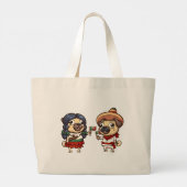Cinco De Mayo Pugs Canvas tas (Achterkant)