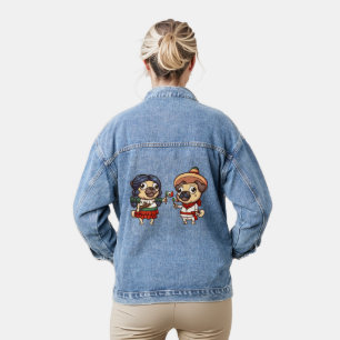 Cinco De Mayo Pugs Denim Jas Denim Jacket