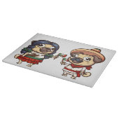 Cinco de Mayo Pugs Glass Cutting Board Snijplank (Hoek)