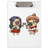 Cinco De Mayo Pugs Klembord (Voorkant)