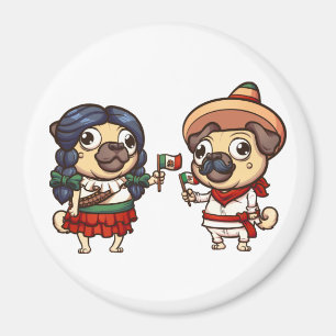 Cinco De Mayo Pugs Magneet