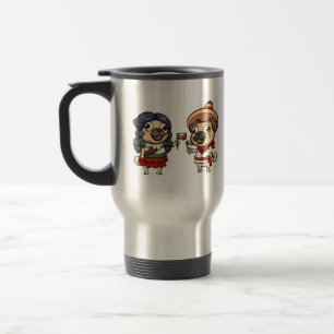 Cinco De Mayo Pugs Travel Mug Reisbeker