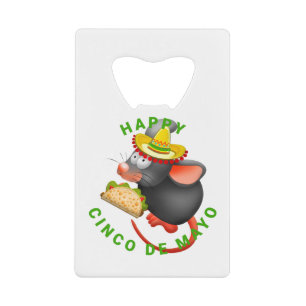 cinco de mayo rat kredietkaart flessenopener