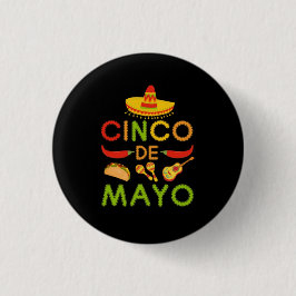 Cinco de Mayo Ronde Button 3,2 Cm