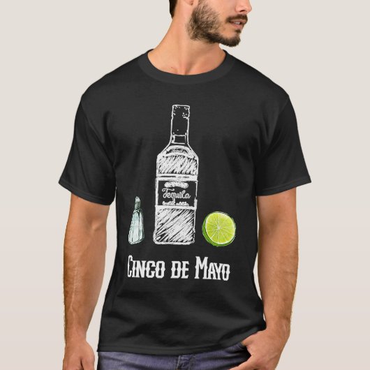 Cinco de Mayo Salt Tequila Lime Celebration Party T-shirt (Voorkant)