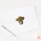 Cinco de mayo schedel met ronde klassieke sticker (Envelop)