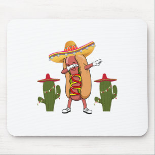 Cinco de Mayo Shirt Hot Dog Cactus Dansen Muismat