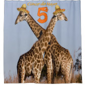 Cinco de Mayo Shower Curtain Giraffe Douchegordijn (Voorkant)