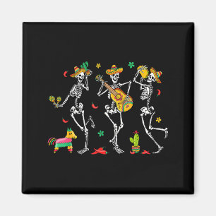 Cinco De Mayo Skelet Dansende Mexicaanse Hoed Fi Magneet