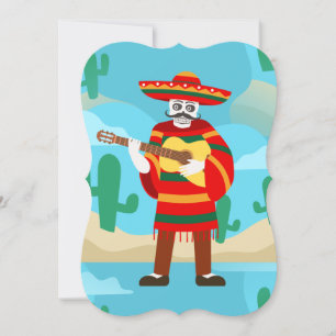 cinco de mayo skeleton kaart