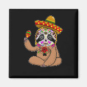 Cinco de Mayo Sloth Halloween Mexicaanse dag van d Magneet (Voorkant)