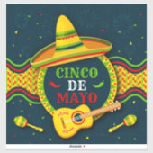 Cinco De Mayo Sticker (Vel)