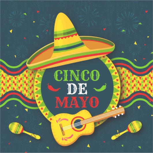 Cinco De Mayo Sticker (Voorkant)
