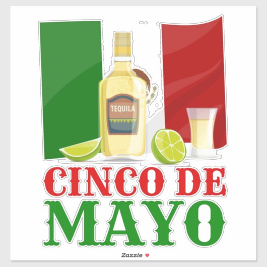 Cinco De Mayo Sticker (Vel)