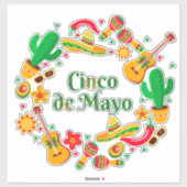 Cinco De Mayo Sticker (Vel)