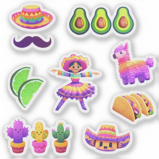Cinco de Mayo Sticker Set (Voorkant)