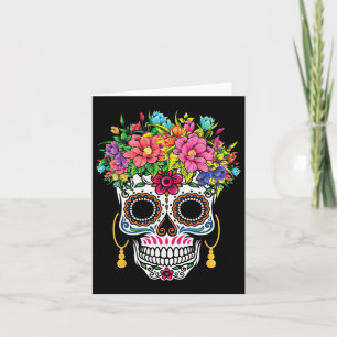 Cinco De Mayo Sugar Skull Dia De Los Muertos Dag O Kaart