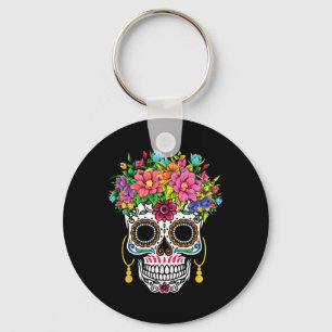 Cinco De Mayo Sugar Skull Dia De Los Muertos Dag O Sleutelhanger