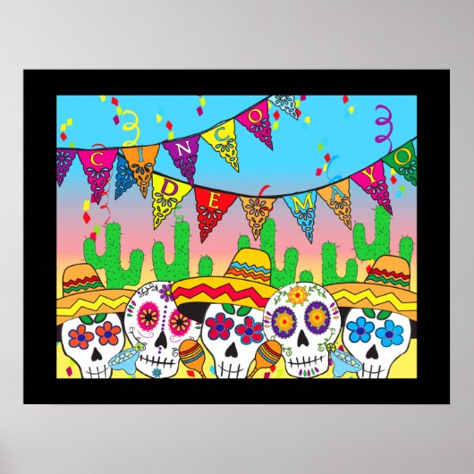 Cinco de Mayo Sugar Skull Print (Voorkant)