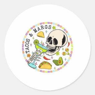 Cinco de Mayo Tacos en Margs Mexicaanse Fiesta Par Ronde Sticker