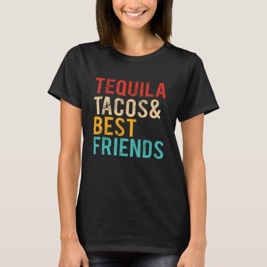 Cinco De Mayo Tequila Tacos Best Friends Drinking  T-shirt (Voorkant)