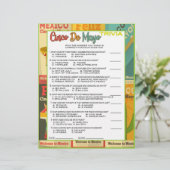 Cinco De Mayo Trivia Spel Briefhoofd (Staand voorkant)