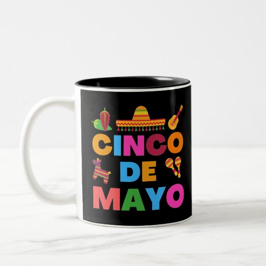 Cinco De Mayo Tweekleurige Koffiemok (Links)