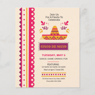 Cinco De Mayo uitnodigingsfolder Flyer