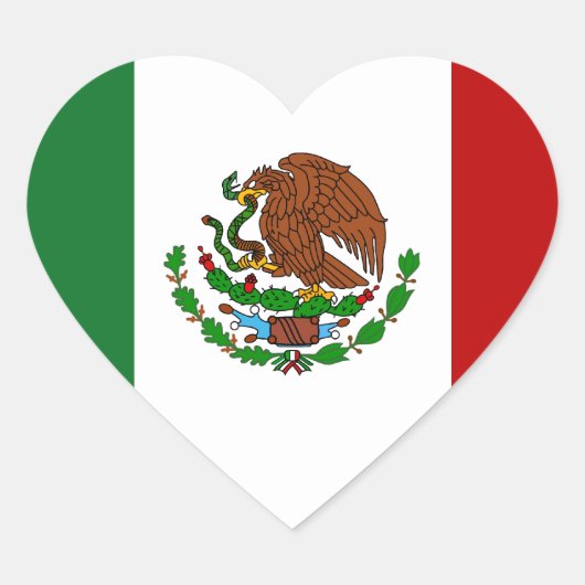 Cinco de Mayo Vlag van Mexico Hart Sticker (Voorkant)